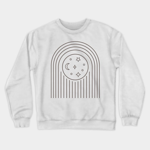 Line Art Astrologie Crewneck Sweatshirt by NJORDUR